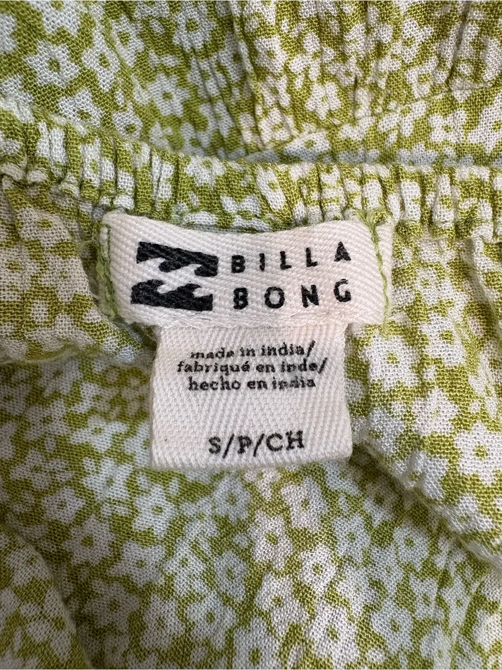 Billabong Take a Chance Floral Babydoll Mini Dress.  Size S
